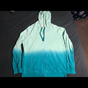 Ombre green hoodie